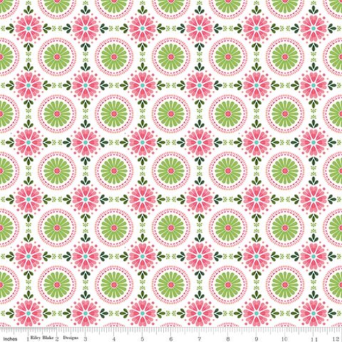 PEONIES & PEARS MOSAIC WHITE