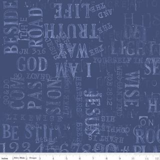 GOOD BOOK BASICS SUNDAY STAMP ART BLUE