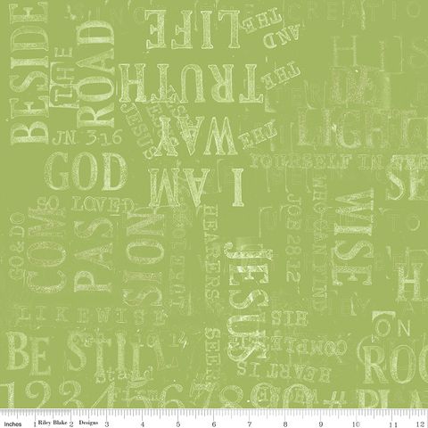 GOOD BOOK BASICS SUNDAY STAMP ART GREEN