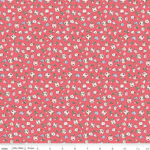 FROM LONDON WITH LOVE DITSY FLORAL RED