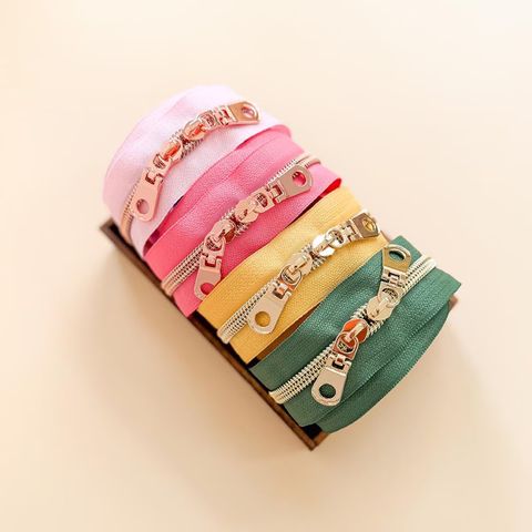 MINKI KIM POUCH ASHMERE PANEL ZIPPER SET