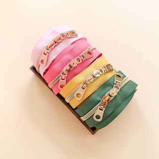 MINKI KIM POUCH ASHMERE PANEL ZIPPER SET