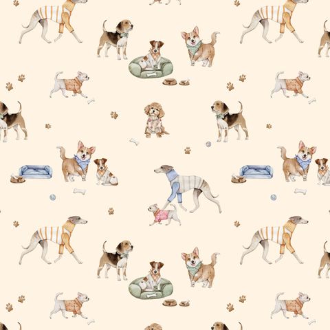 SEW MANY ANIMALS - DOGS CREAM