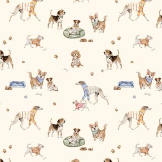 SEW MANY ANIMALS - DOGS CREAM