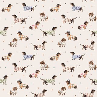 SEW MANY ANIMALS - DASCHUNDS CREAM