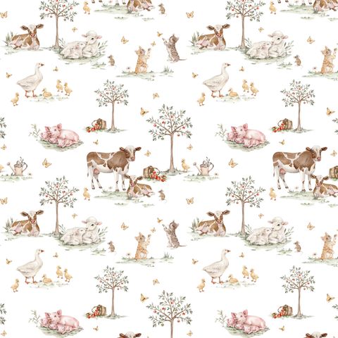 SEW MANY ANIMALS - FARM WHITE