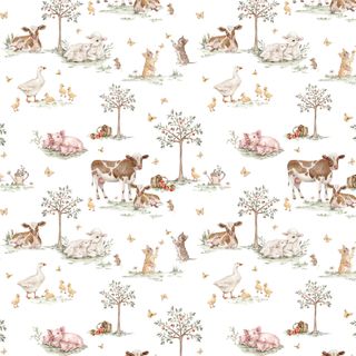 SEW MANY ANIMALS - FARM WHITE