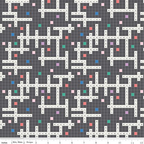 CELEBRATE MINDS OF ALL KINDS CROSSWORD CHARCOAL