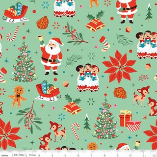 CHRISTMAS CHEER SEASON'S GREETINGS GREEN