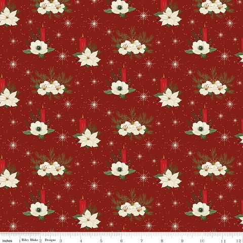 PEACE ON EARTH CANDLE FLOWERS WINTERBERRY