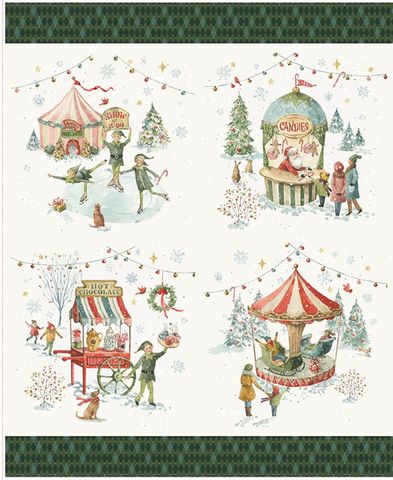 SANTA'S FAIR 35 1/2" X 43 1/2" PILLOW PANEL