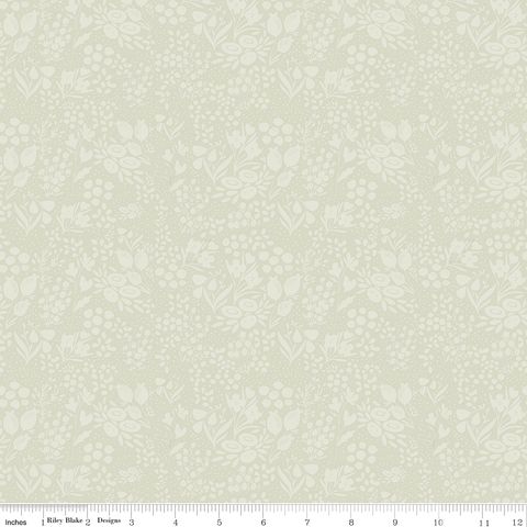 SILLY GOOSE TONAL FLORAL GREEN