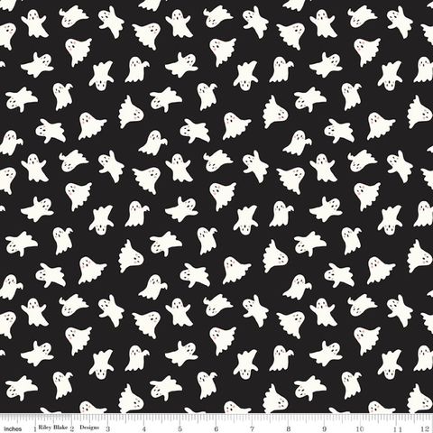 VINTAGE BOO GHOSTS BLACK GLOW IN THE DARK