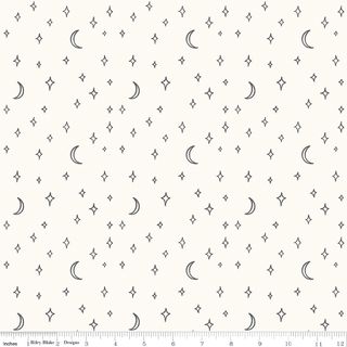 VINTAGE BOO STARS AND MOONS VINTAGE WHITE