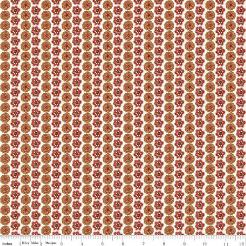 WADDLE'S CHRISTMAS FLORAL STRIPE COTTON