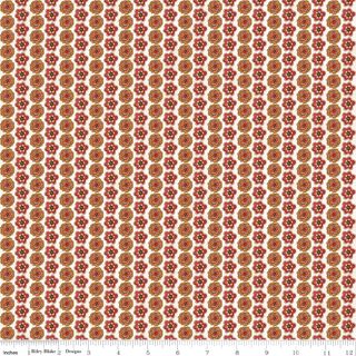 WADDLE'S CHRISTMAS FLORAL STRIPE COTTON