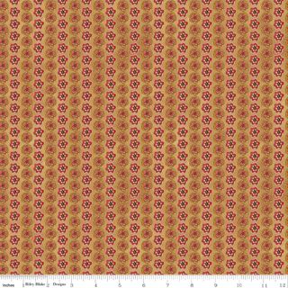 WADDLE'S CHRISTMAS FLORAL STRIPE GOLD