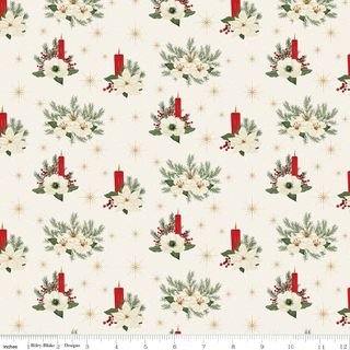 PEACE ON EARTH CANDLE FLOWERS CREAM