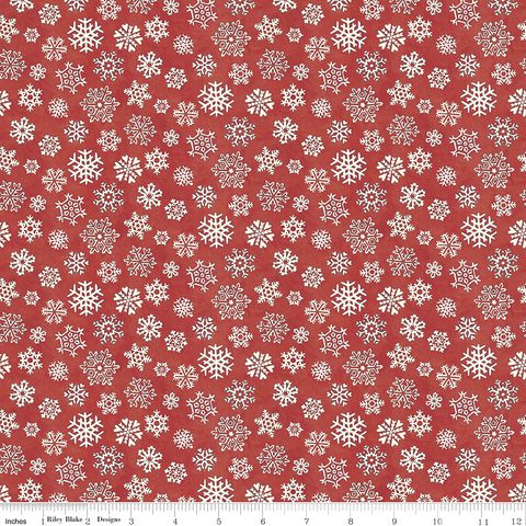 WADDLE'S CHRISTMAS SNOWFALL RED