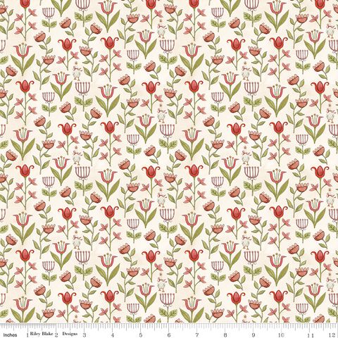 WADDLE'S CHRISTMAS WINTER GARDEN COTTON