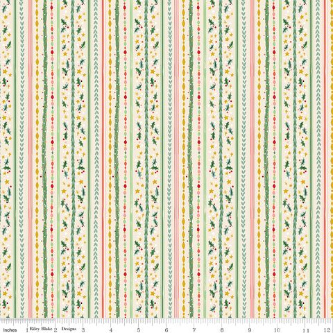 CAROL WINTERBERRY STRIPES IVORY SPARKLE