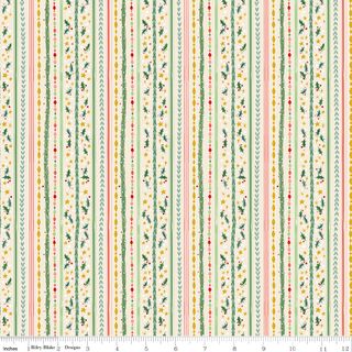 CAROL WINTERBERRY STRIPES IVORY SPARKLE