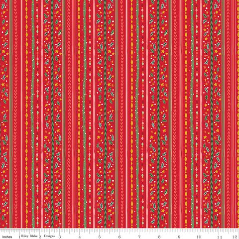 CAROL WINTERBERRY STRIPES RED SPARKLE