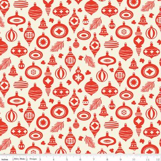 CHRISTMAS CHEER 107/108" WIDE BACK FESTIVE BAUBLES