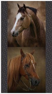 HORSESHOE CREEK 23 1/2" X 43 1/2" HORSES PANEL #1
