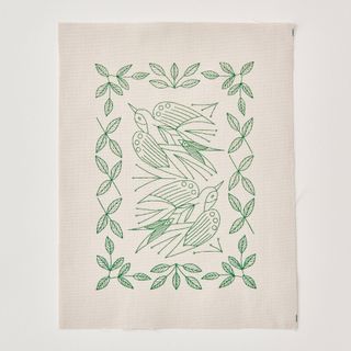 ALICE MAKABE SWALLOW GARDEN EMB. KIT - PALE GRAY