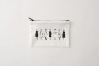 100 NEE-SAN LADIES PRE SEWN ZIPPER POUCH WHITE