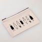 100 NEE-SAN LADIES PRE SEWN ZIPPER POUCH - GRAY