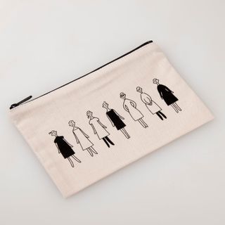 100 NEE-SAN LADIES PRE SEWN ZIPPER POUCH - GRAY