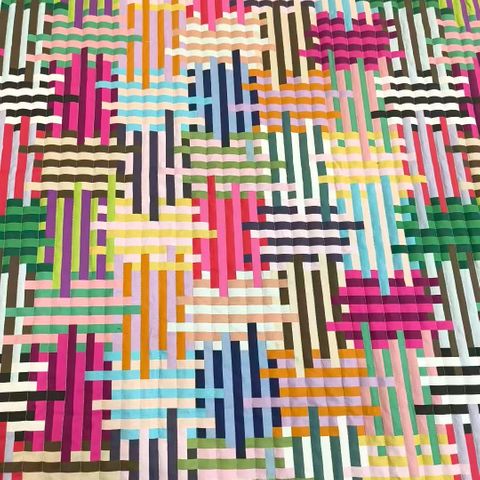 WEAVE & TEASED PRE QUILTED FABRIC 1"