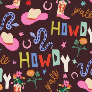SR HOWDY YALL BROWN 100% COTTON CANVAS 210GSM 148C