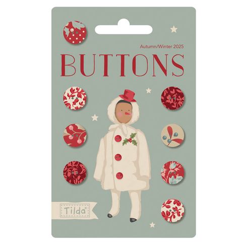 #TILDA MERRY LITTLE CHRISTMAS BUTTONS 12MM