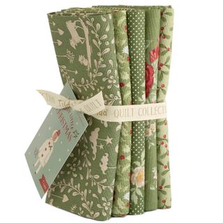 #TILDA MERRY LITTLE CHRISTMAS FQ BUNDLE 5 GREEN