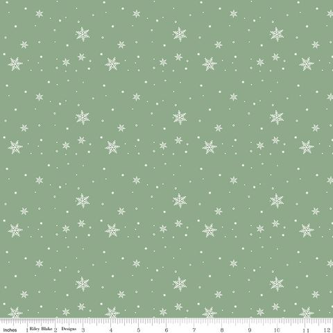 WINNIE-THE-POOH CHRISTMAS SNOWFLAKES GREEN