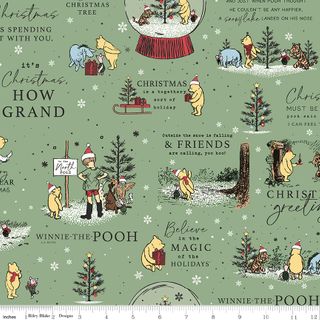 WINNIE-THE-POOH CHRISTMAS HOLIDAY QUOTES GREEN
