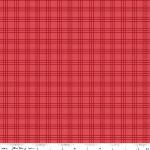 WINNIE-THE-POOH CHRISTMAS PLAID RED