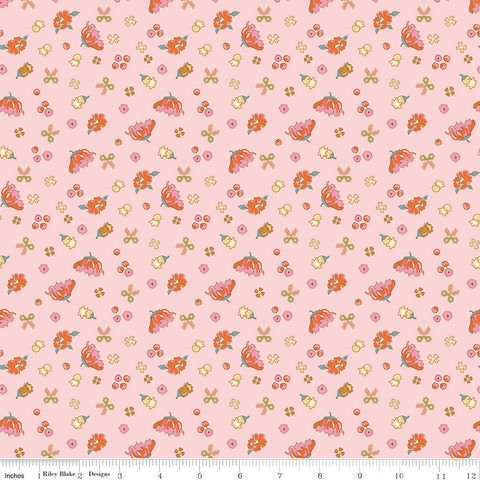 DIARY IN STITCHES FLOWER SCISSORS PINK
