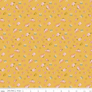 DIARY IN STITCHES FLOWER SCISSORS MUSTARD