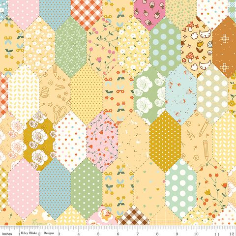 DIARY IN STITCHES HEXIES YELLOW