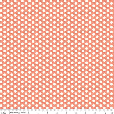 DIARY IN STITCHES DOTS SALMON