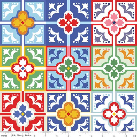 GOOD TOGETHER 107/108" WIDE BACK TILES MULTI