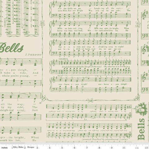 HOME TOWN HOLIDAY 2 107/108" WIDE BACK JINGLE BELL