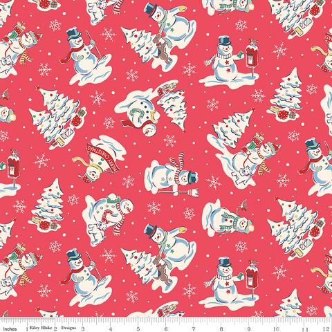 MAKE MERRY SNOWMAN RED
