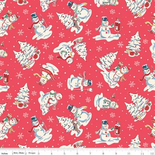 MAKE MERRY SNOWMAN RED
