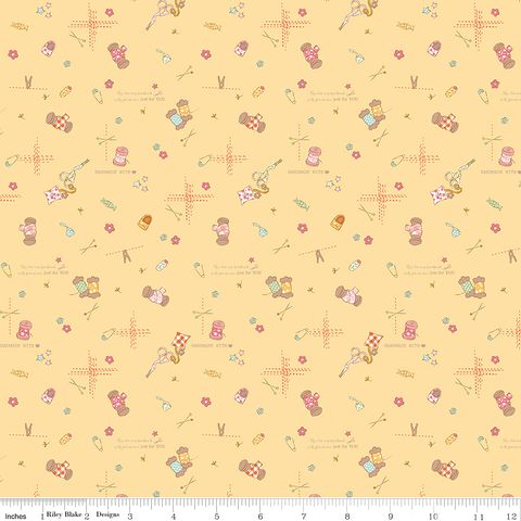 DIARY IN STITCHES SEWING BOX YELLOW