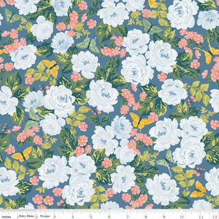 FLUTTER & BLOOM HEIRLOOM ROSES DENIM